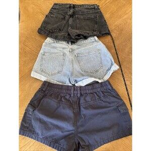 PacSun Shorts 3 Pair, Jean, Blue,black Size Small/XS